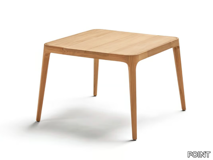 PARALEL - Square teak garden table _ POINT