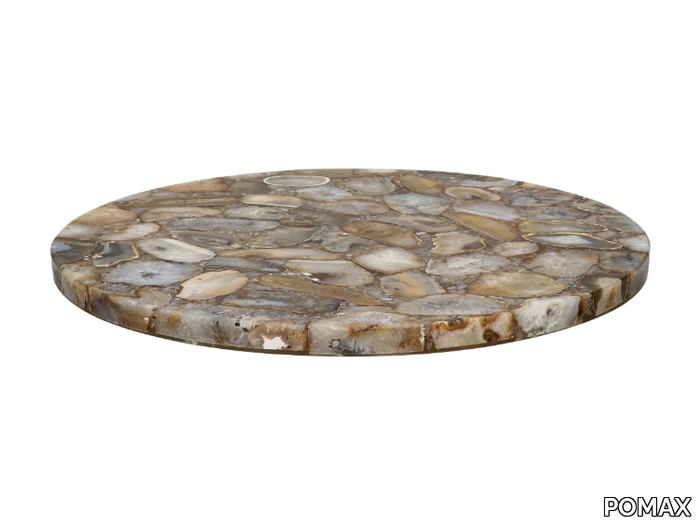 AGATA - Round agate stone table top _ POMAX