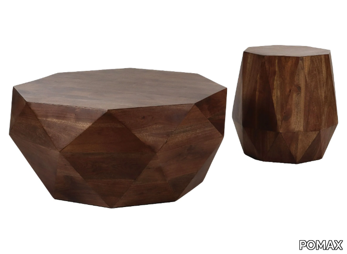 EDENBURG - Octagonal acacia coffee table _ POMAX