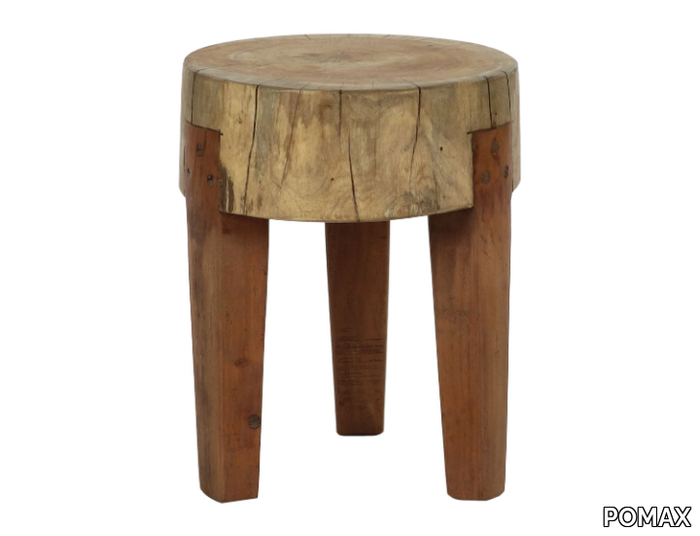 EMPOLI - Reclaimed wood stool _ POMAX