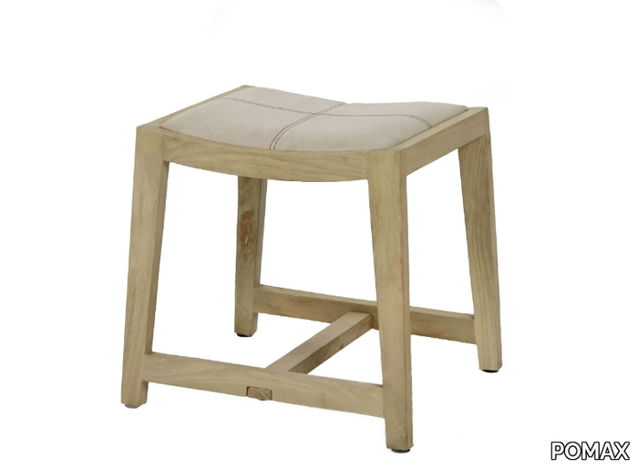 KENT - Low Mango stool with integrated cushion _ POMAX