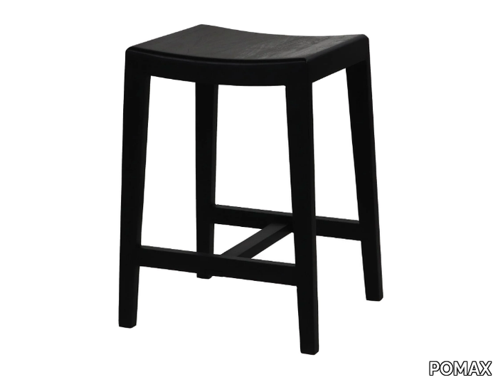 KENT - High Mango kitchen stool with footrest _ POMAX