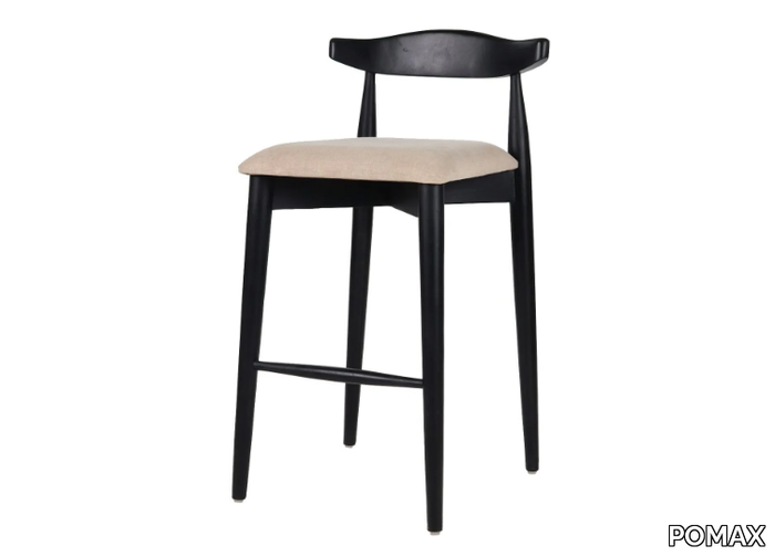 MANDELA - High acacia stool with integrated cushion _ POMAX