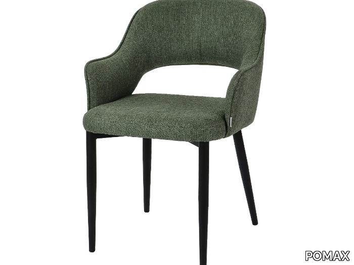 MERCY - Upholstered fabric chair with armrests _ POMAX