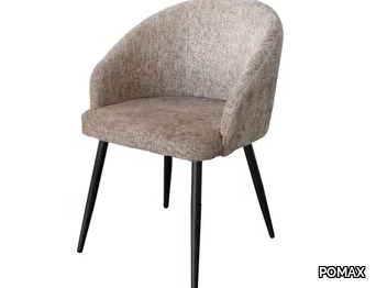 KORFU - Upholstered fabric chair with armrests _ POMAX