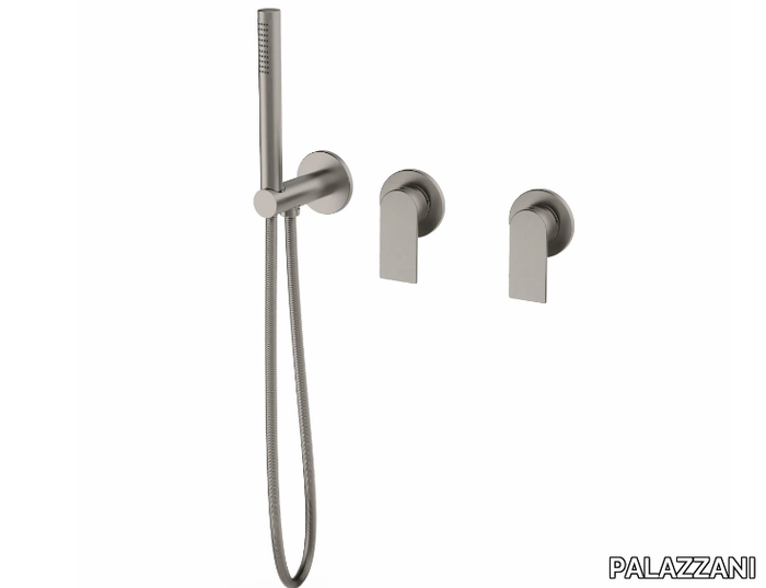 MONTECARLO 80230810 - Recessed 3 hole shower mixer with hand shower _ PALAZZANI