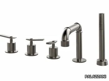 INDUSTRIAL GAS 79138410 - Deck mounted 5 hole bathtub tap with hand shower and diverter _ PALAZZANI