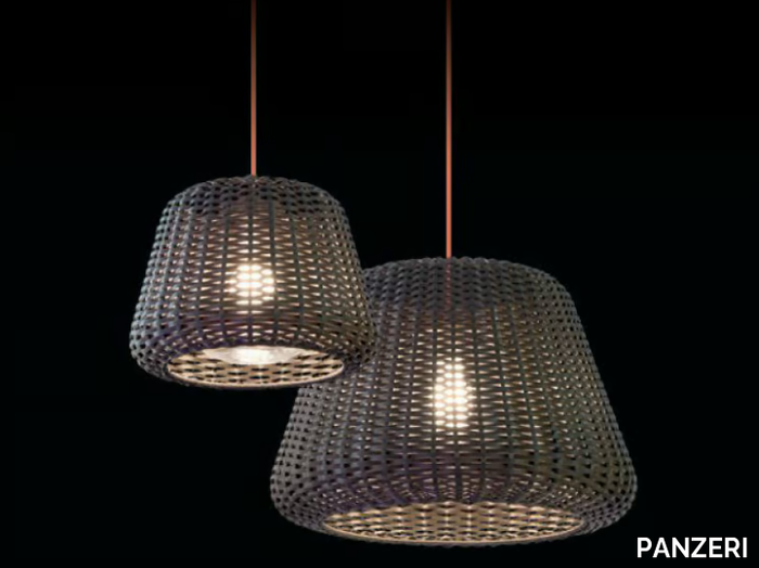 RALPH - Rattan outdoor pendant lamp _ PANZERI