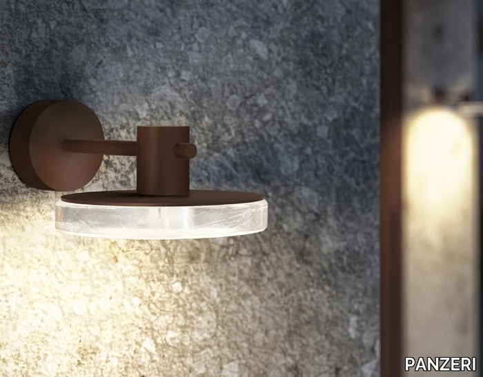 VENEXIA - LED direct-indirect light aluminium Outdoor wall lamp _ PANZERI