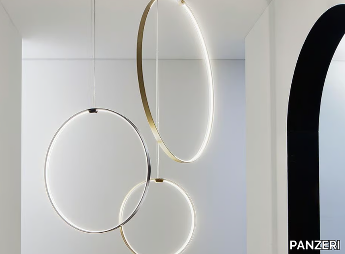 ZERO ROUND VERTICAL - LED extruded aluminium pendant lamp _ PANZERI