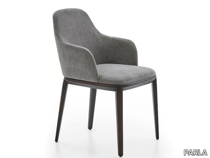 ATLAS A - Upholstered fabric chair with armrests _ PARLA