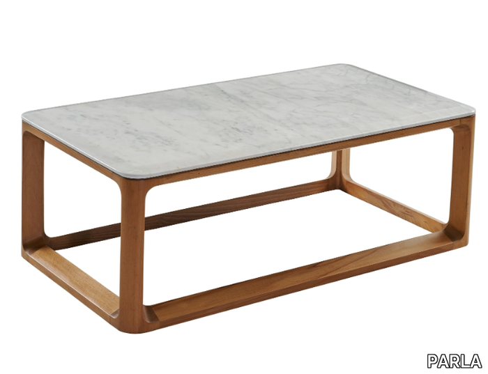 BONE - Rectangular wooden coffee table for living room _ PARLA