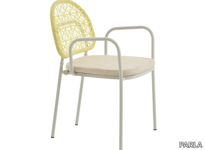 MORWI A - Powder coated aluminium chair with armrests _ PARLA