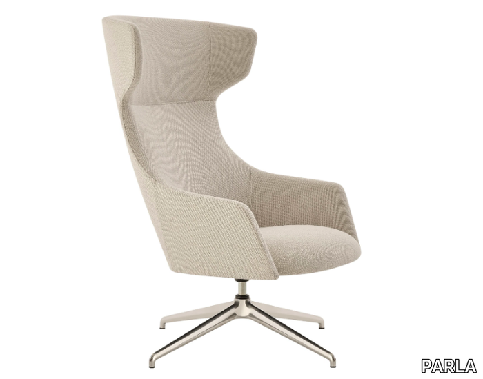 EVE S - Wing fabric armchair with armrests _ PARLA