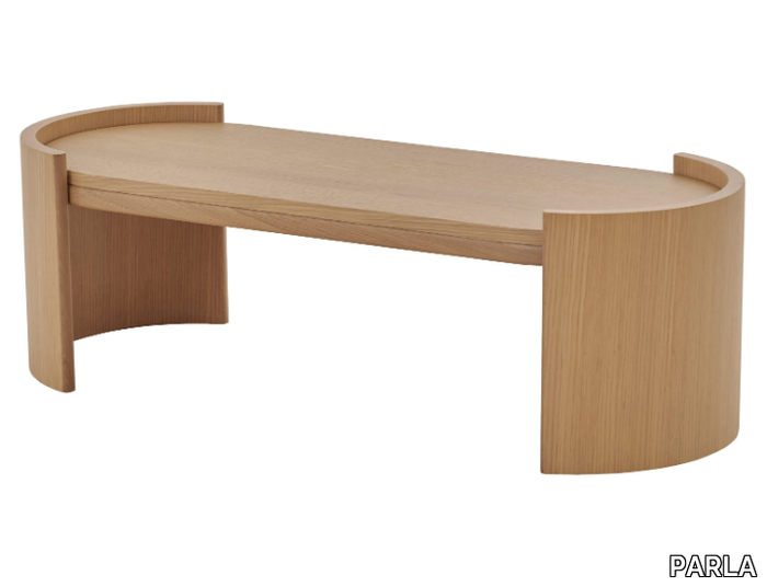 HUG V - Oval ash coffee table _ PARLA