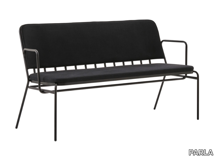 PALM XA - Painted metal bench with back _ PARLA