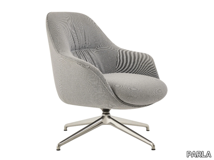 REMUS S - With 4-spoke base swivel fabric easy chair _ PARLA