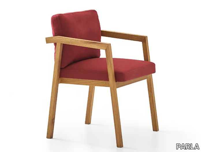 SVELTE T - Fabric chair with armrests _ PARLA