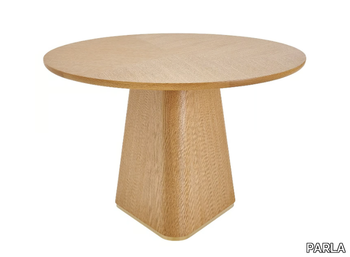 TOFU V - Round wood veneer table _ PARLA