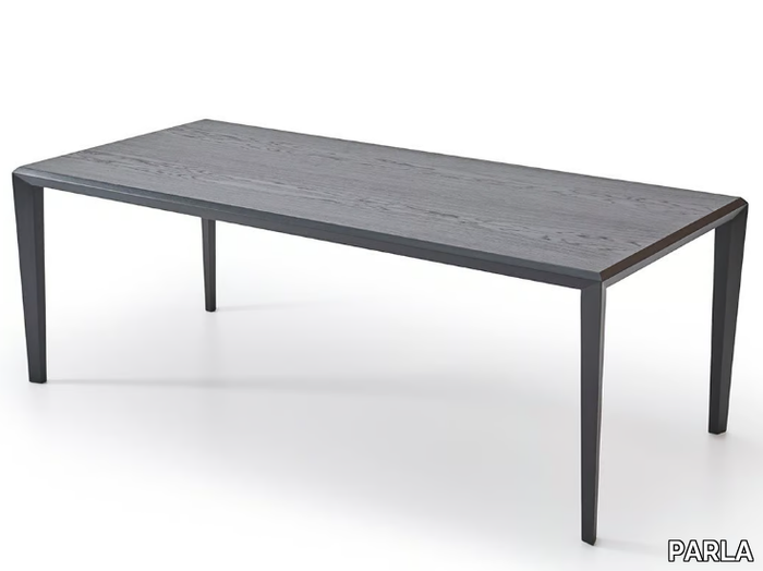 TRIA - Rectangular wood veneer table _ PARLA