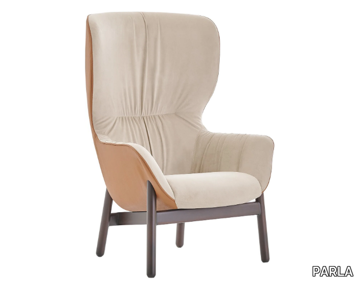 XAYLON - Wing upholstered fabric armchair _ PARLA