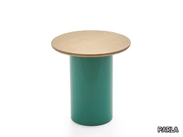 PLATY - Round wood veneer side table _ PARLA