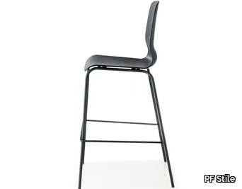 GLAMOUR - High steel stool with footrest _ PF Stile