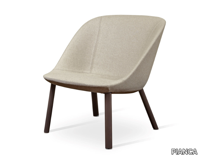 ESSE LOUNGE - Fabric armchair with removable cover _ PIANCA