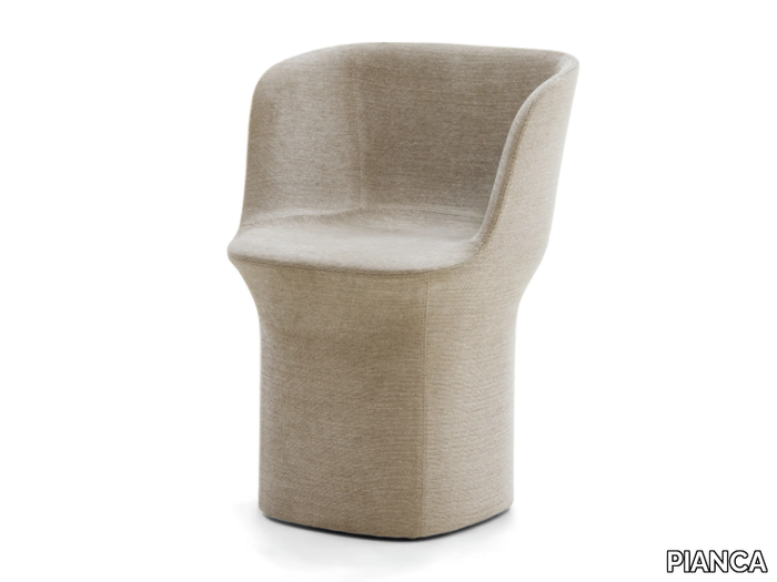 ESSE - Swivel easy chair with removable cover _ PIANCA