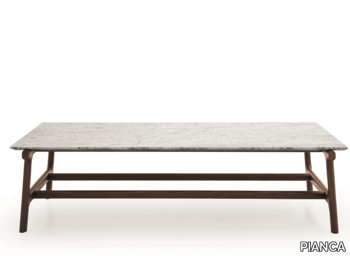 FUSHIMI - Rectangular marble coffee table _ PIANCA