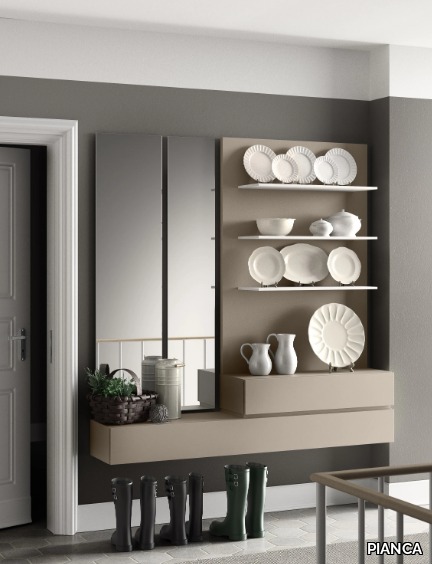 PEOPLE P203 - Sectional wall-mounted storage wall _ PIANCA