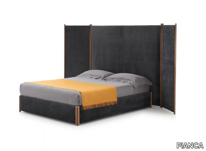 BRICOLA - Fabric double bed with high headboard _ PIANCA