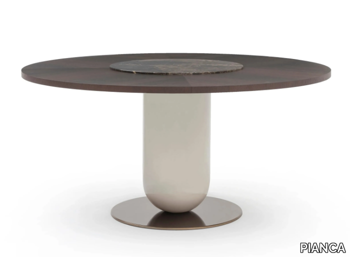 ETTORE - Wooden table with Lazy Susan _ PIANCA