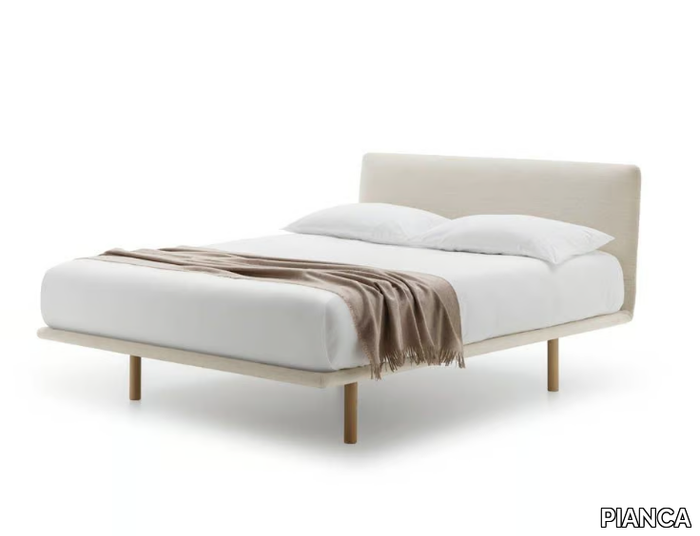 FILO UP - Fabric double bed with upholstered headboard _ PIANCA