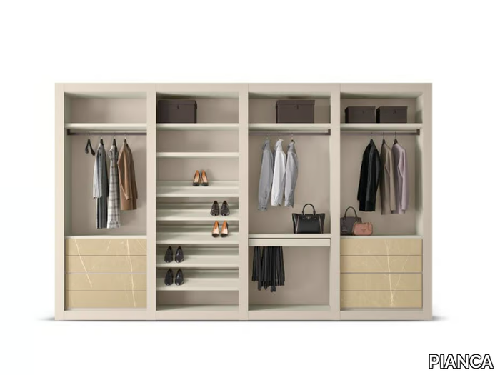 SIPARIO - Sectional wooden walk-in wardrobe _ PIANCA