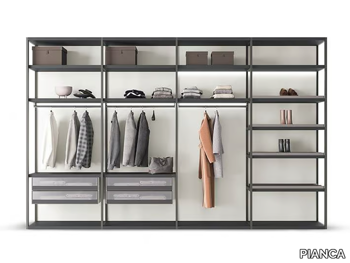 TEATRO - Sectional metal walk-in wardrobe _ PIANCA