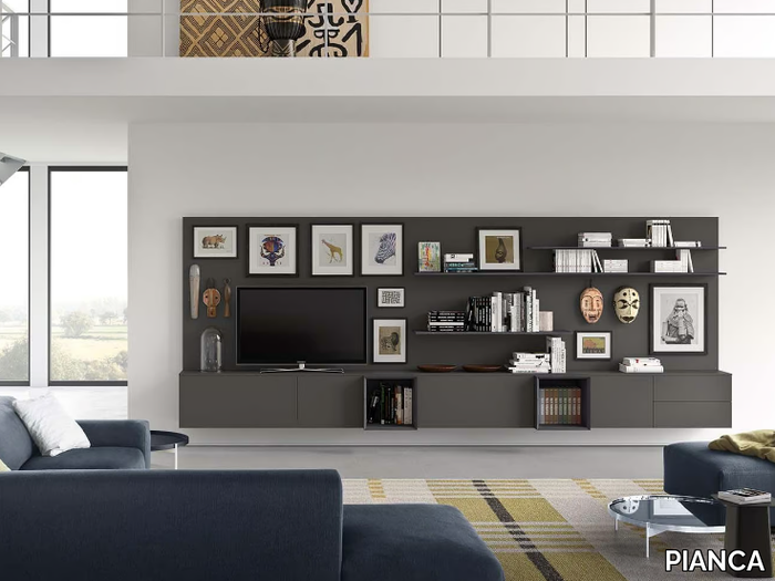 SPAZIO S313 - Sectional modular storage wall _ PIANCA