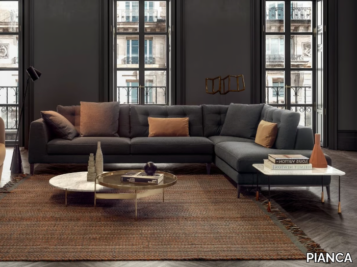 TIME - Corner sectional fabric sofa _ PIANCA