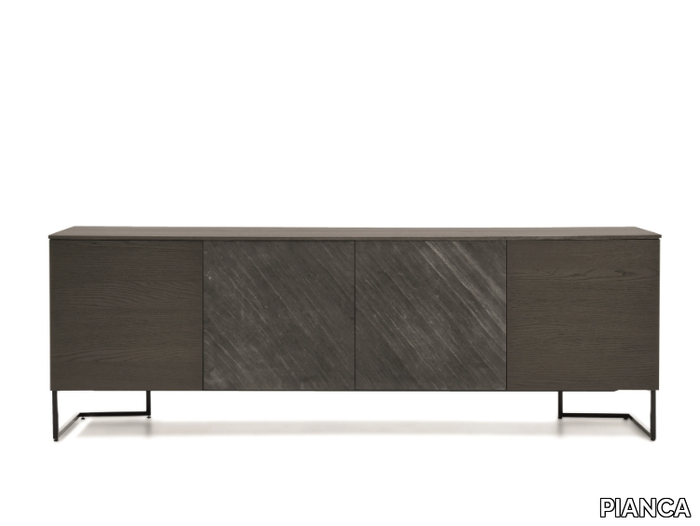 GRAFICA - Wooden sideboard with doors _ PIANCA