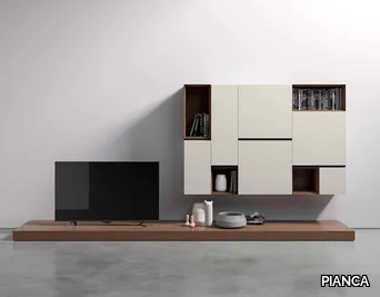 PEOPLE P441 - Sectional wall-mounted modular storage wall _ PIANCA