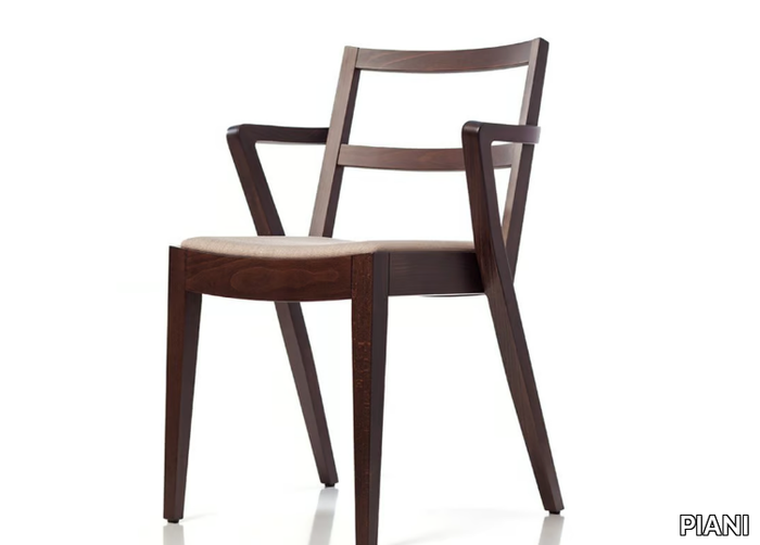 ARENA 00 A1 - Solid wood chair with integrated cushion _ PIANI