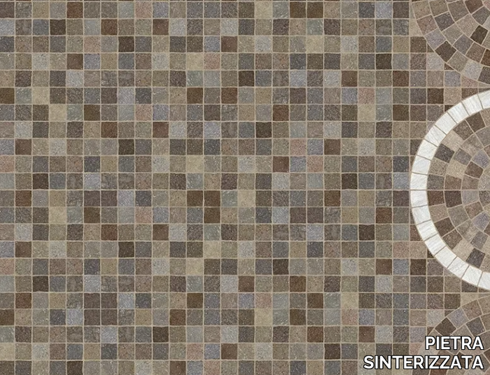 CUBETTI PORFIDO MARRONE - Porcelain stoneware outdoor floor tiles with stone effect _ PIETRA SINTERIZZATA