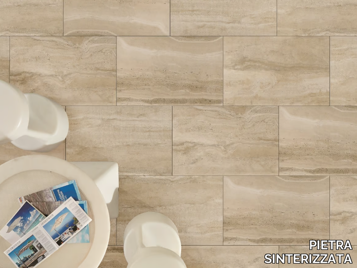 DUOMO TRAVERTINO BEIGE - Outdoor floor tiles with travertine effect _ PIETRA SINTERIZZATA