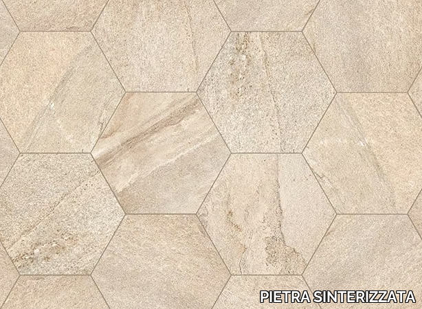 ESAGONO CAPPUCCINO - Porcelain stoneware garden paths _ PIETRA SINTERIZZATA