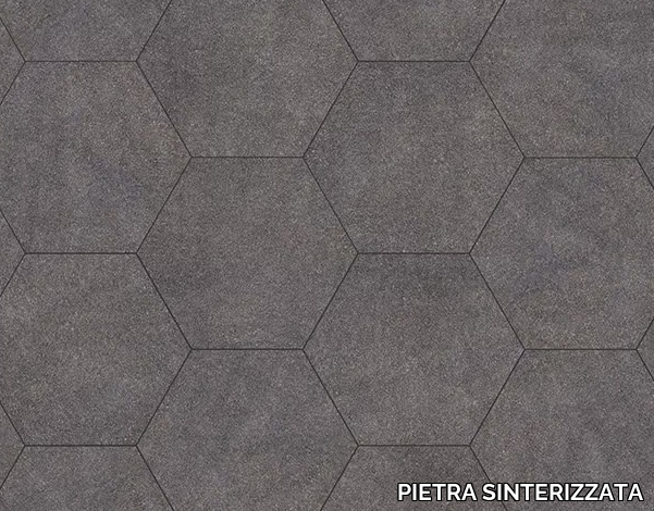 ESAGONO BASALTO - Porcelain stoneware garden paths _ PIETRA SINTERIZZATA