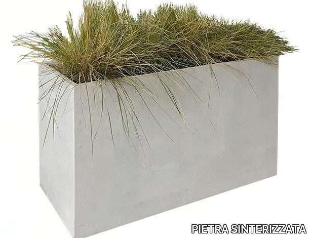 FLOWERPOT - High rectangular Sintered stone planter _ PIETRA SINTERIZZATA