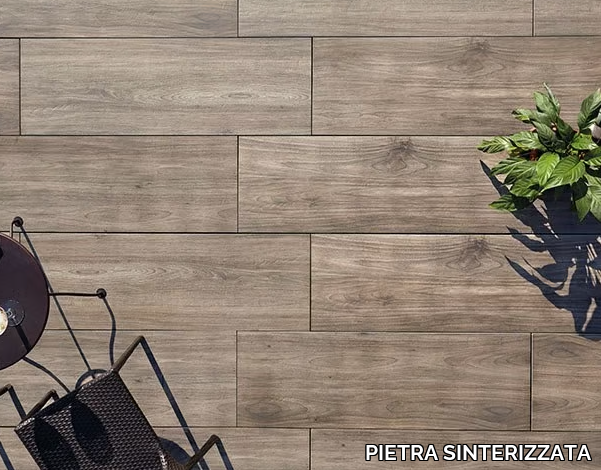 HARENA HOLZ MARRONE - Indoor/outdoor flooring with wood effect _ PIETRA SINTERIZZATA