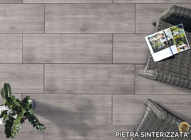 HARENA HOLZ GRIGIO - Indoor/outdoor flooring with wood effect _ PIETRA SINTERIZZATA