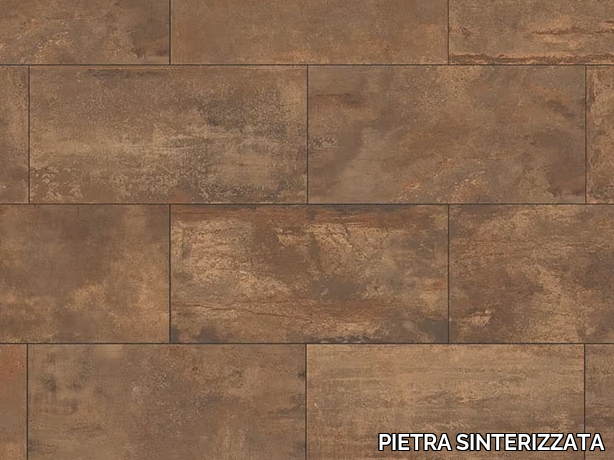 METALLICO CORTEN RUST - Porcelain stoneware outdoor floor tiles with metal effect _ PIETRA SINTERIZZATA