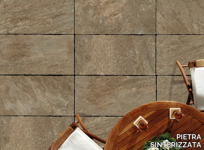 ANTICATO QUARZITE MIX - Porcelain stoneware outdoor floor tiles with stone effect _ PIETRA SINTERIZZATA